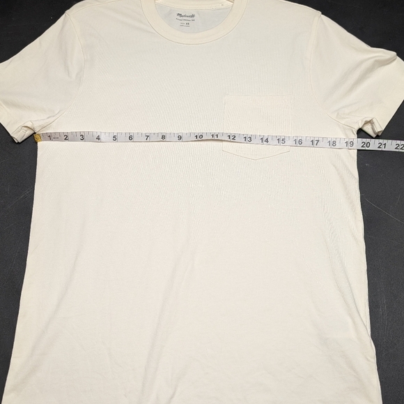 Madewell Allday Pocket Lighthouse Cream Short Sleeve Cotton Crew Neck Tee XS NWT - Picture 6 of 8